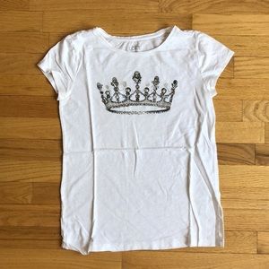 LOFT Bejeweled Crown Tee Shirt